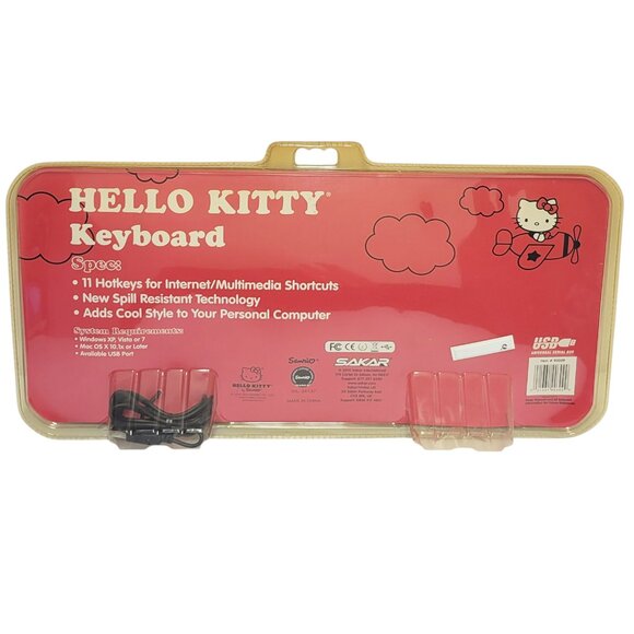 Hello Kitty USB Keyboard Pink and Black - Picture 2 of 9